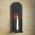 Primitive Colonial Salem Candle Sconce in Smokey Black 13.25" - The Primitive Pineapple Collection