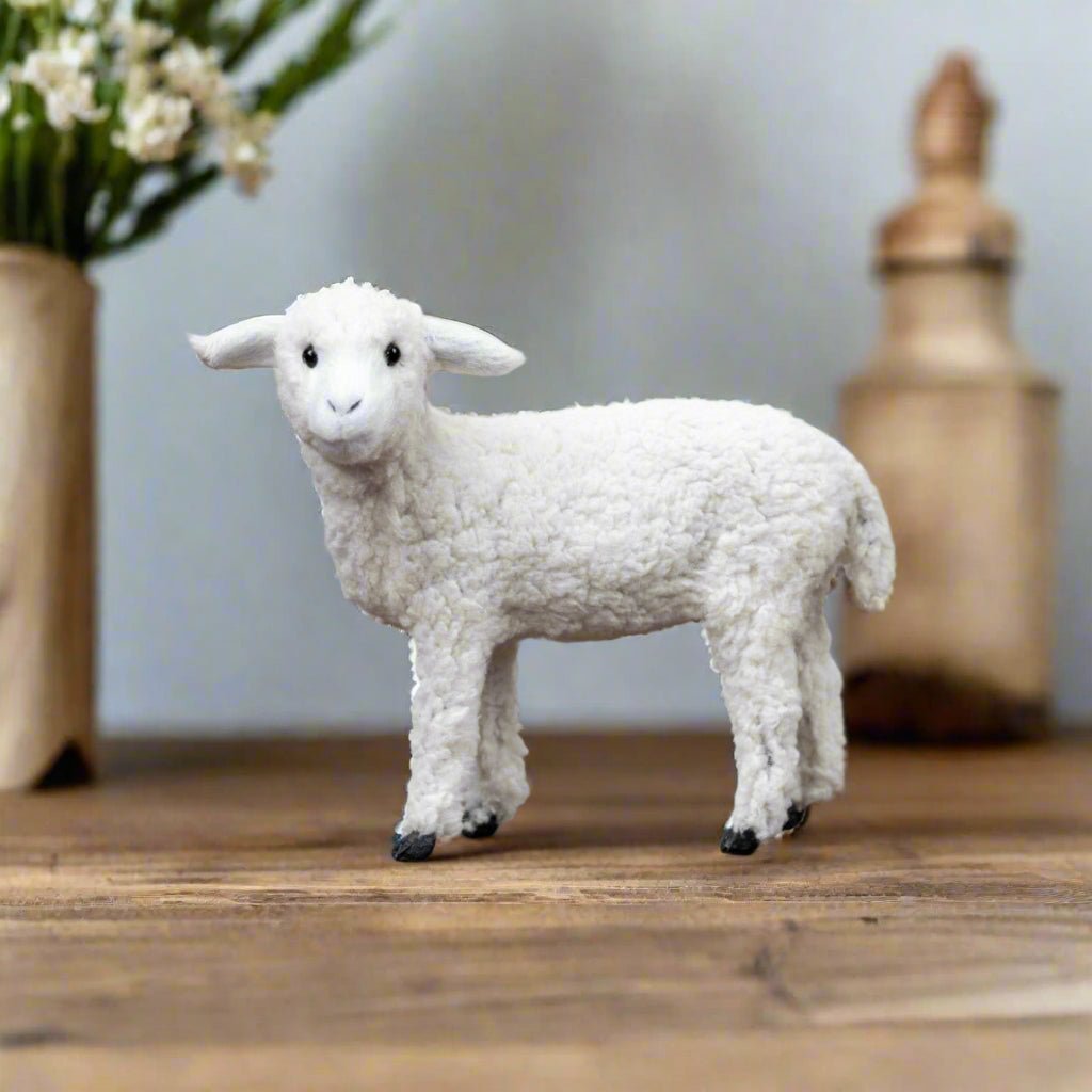Primitive Ragon House 6.25" Standing Sheep Figurine - The Primitive Pineapple Collection