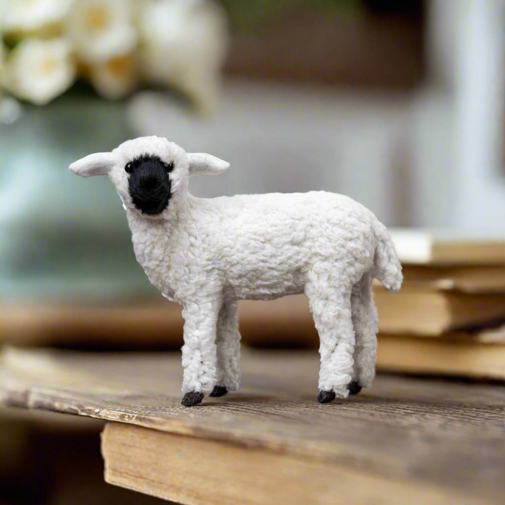 Primitive Ragon House 5.5" Standing Sheep Figurine - The Primitive Pineapple Collection