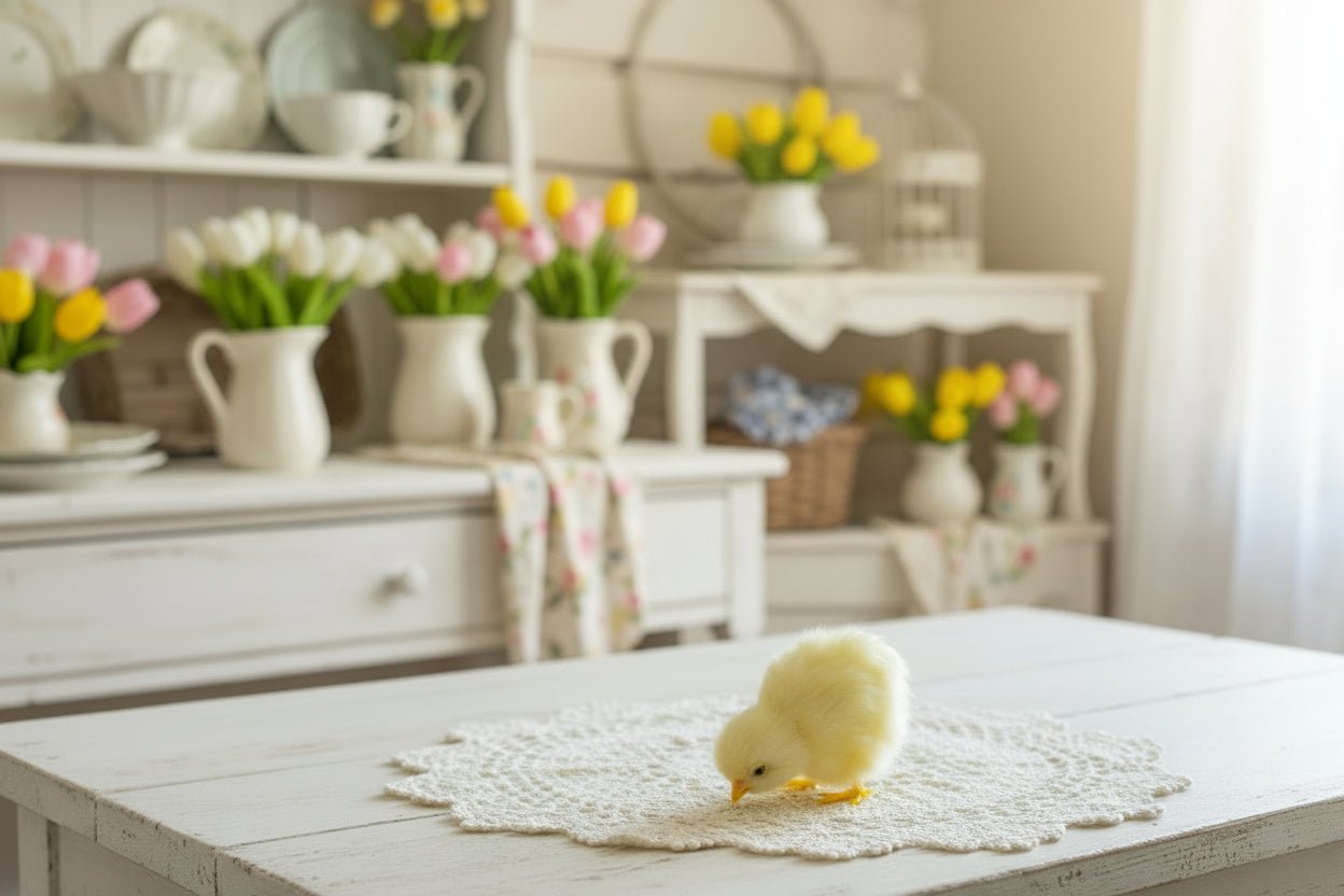 Primitive Ragon House Spring Easter 4.25" Yellow Chick - The Primitive Pineapple Collection