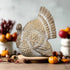 Halloween Fall Ragon House Collectable 14” White Washed Turkey Figurine - The Primitive Pineapple Collection