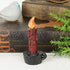 Primitive Folk Art Red Candle Shelf Sitter 5.5" - The Primitive Pineapple Collection
