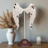 Vintage Looking Metal White Wings on Pedestal 12" - The Primitive Pineapple Collection