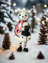 Primitive Christmas 9.75" Recycled Metal Snowman w/ Top Hat and Scarf - The Primitive Pineapple Collection