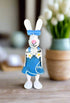 Primitive Spring Easter Recycled Metal Robin Baby Bunny 7.75" - The Primitive Pineapple Collection