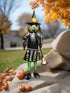 Primitive Halloween Recycled Metal Willa the Happy Witch with Broom 12.5" - The Primitive Pineapple Collection