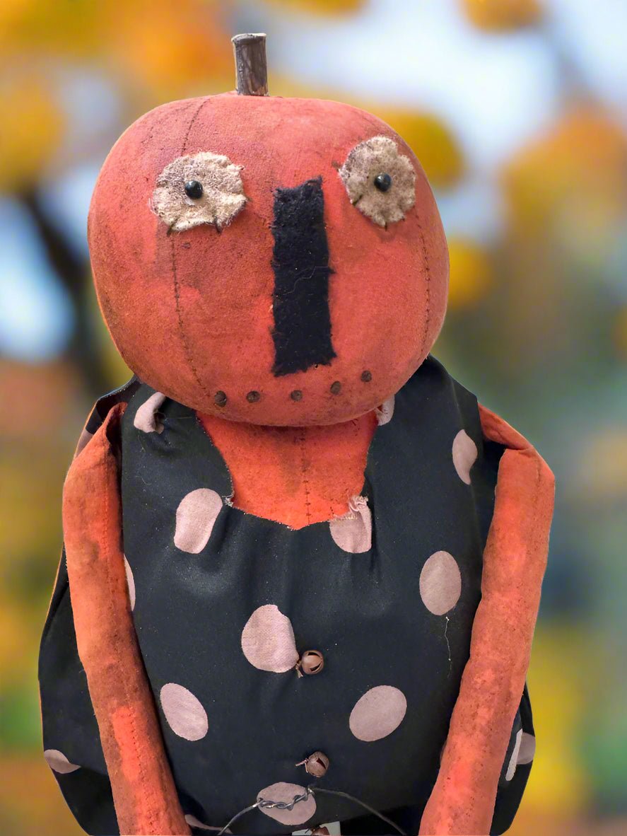 Handcrafted by Michelle Halloween Mr Pumpkin Man Doll - The Primitive Pineapple Collection