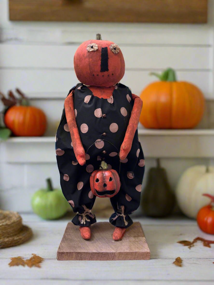Handcrafted by Michelle Halloween Mr Pumpkin Man Doll - The Primitive Pineapple Collection