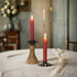 Primitive Country 6.75" Moving Flame 2 pc Red Flicker Taper Candle 6hr timer - The Primitive Pineapple Collection