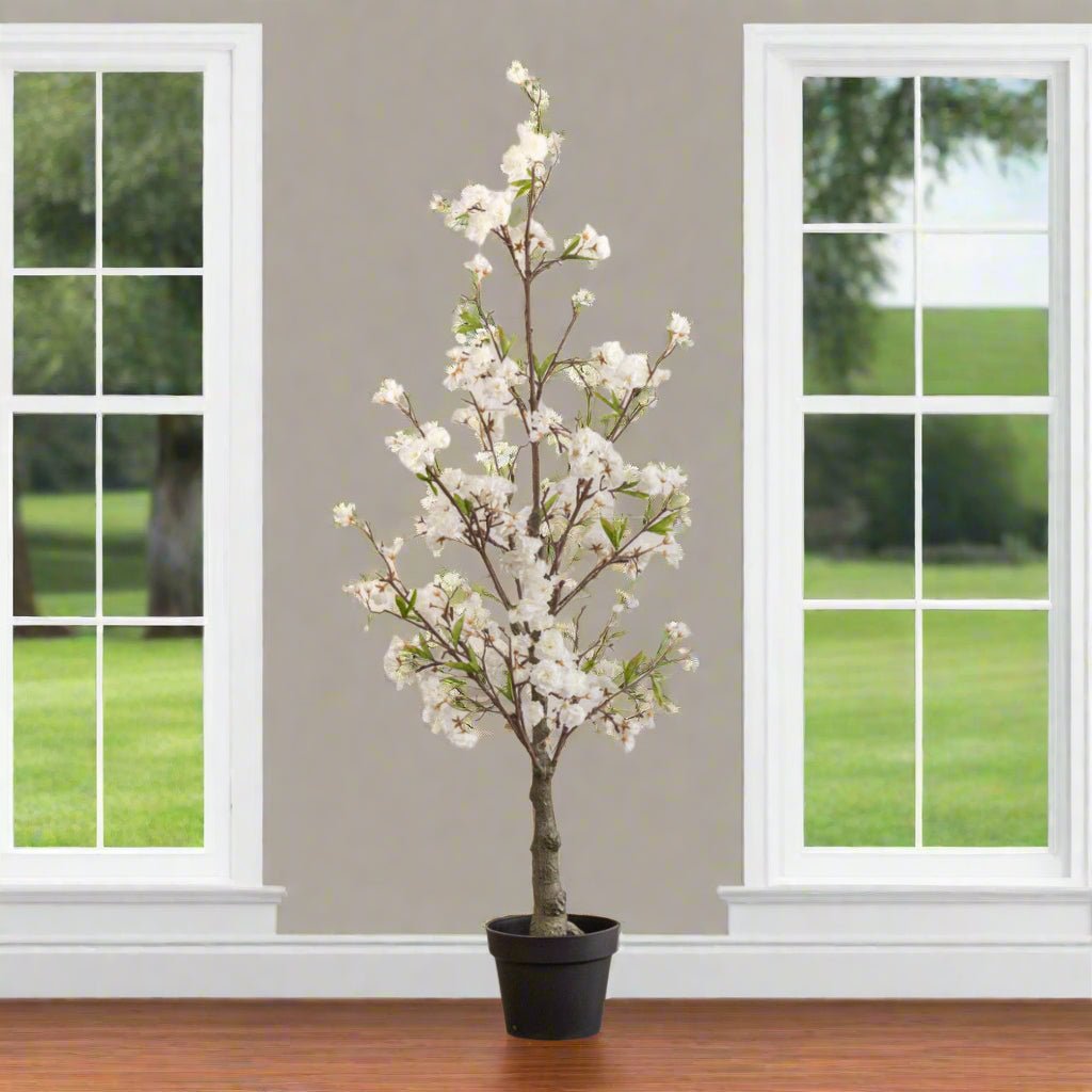 Ragon House Primitive Farmhouse Rustic 4FT Cherry Blossom Tree in Basket - The Primitive Pineapple Collection