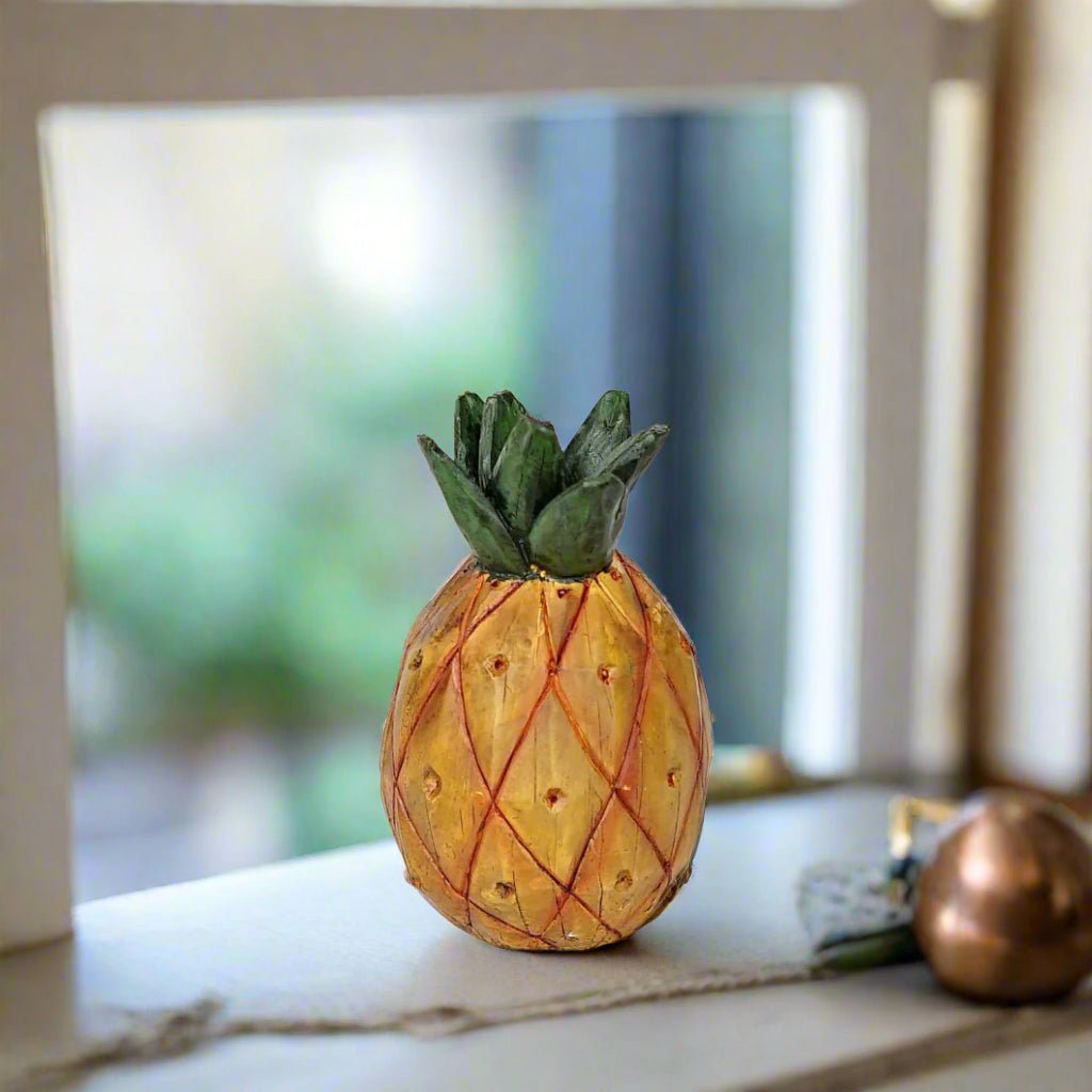 Primitive Farmhouse 4.5" Resin Pineapple Shelf Sitter Figurine - The Primitive Pineapple Collection
