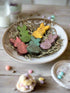 Primitive Handcrafted USA Easter 5 pc Pastel PEEP Style Bunny Cookies - The Primitive Pineapple Collection