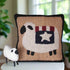 Primitive/Country Folk art Hooked 14” Liberty Sheep Hooked Pillow - The Primitive Pineapple Collection