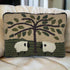 Primitive/Country Folk Art Hooked Serenity Sheep and Willow Pillow 14x20" - The Primitive Pineapple Collection