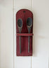 Primitive Handcrafted USA Colonial Wood Distressed Red Spoon Rack - The Primitive Pineapple Collection