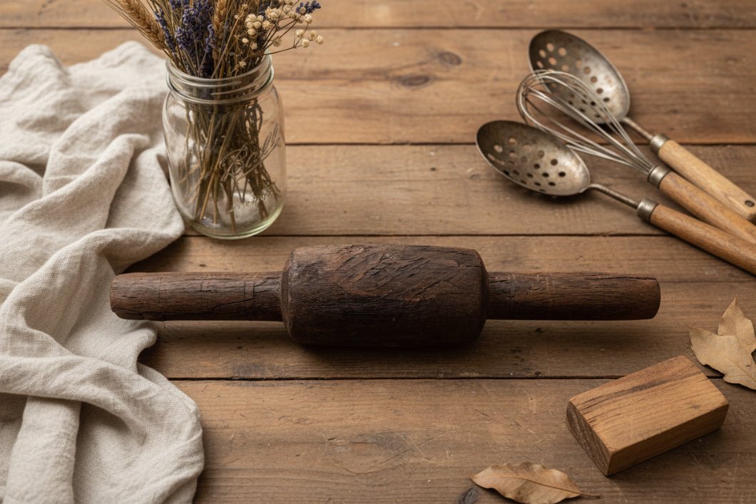 Primitive Vintage Distressed Wood Rolling Pins - The Primitive Pineapple Collection