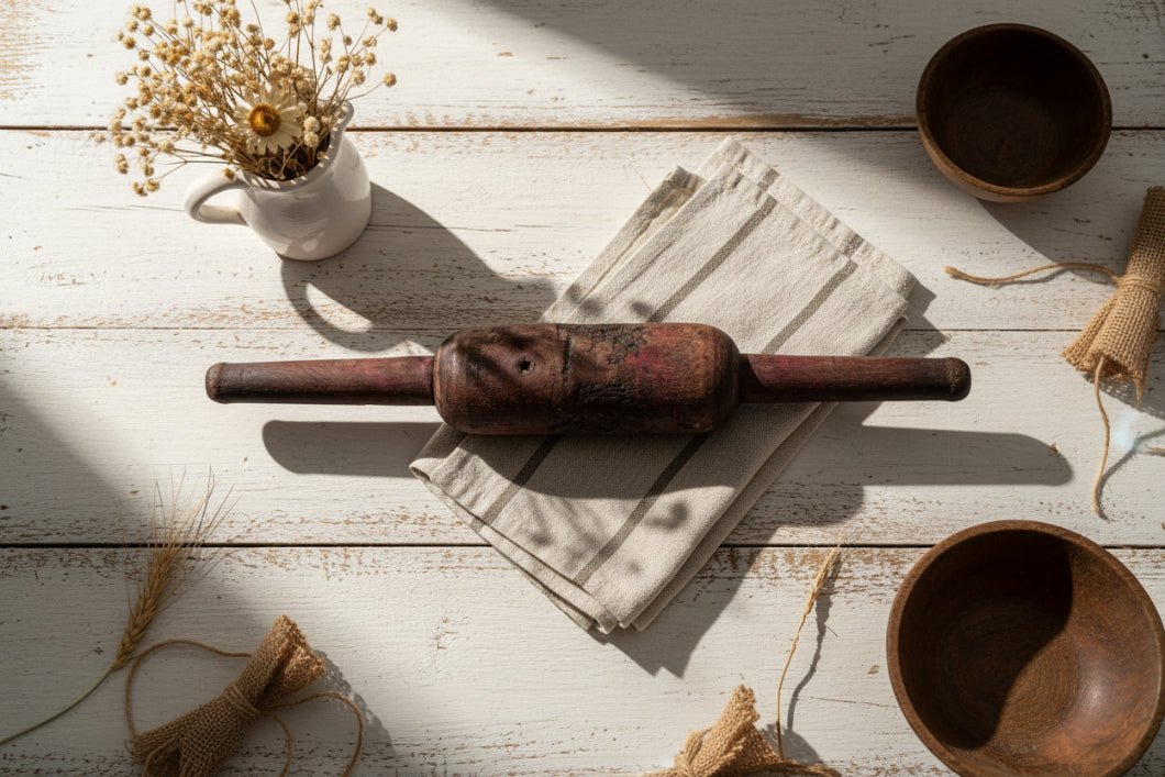Primitive Vintage Distressed Wood Rolling Pins - The Primitive Pineapple Collection
