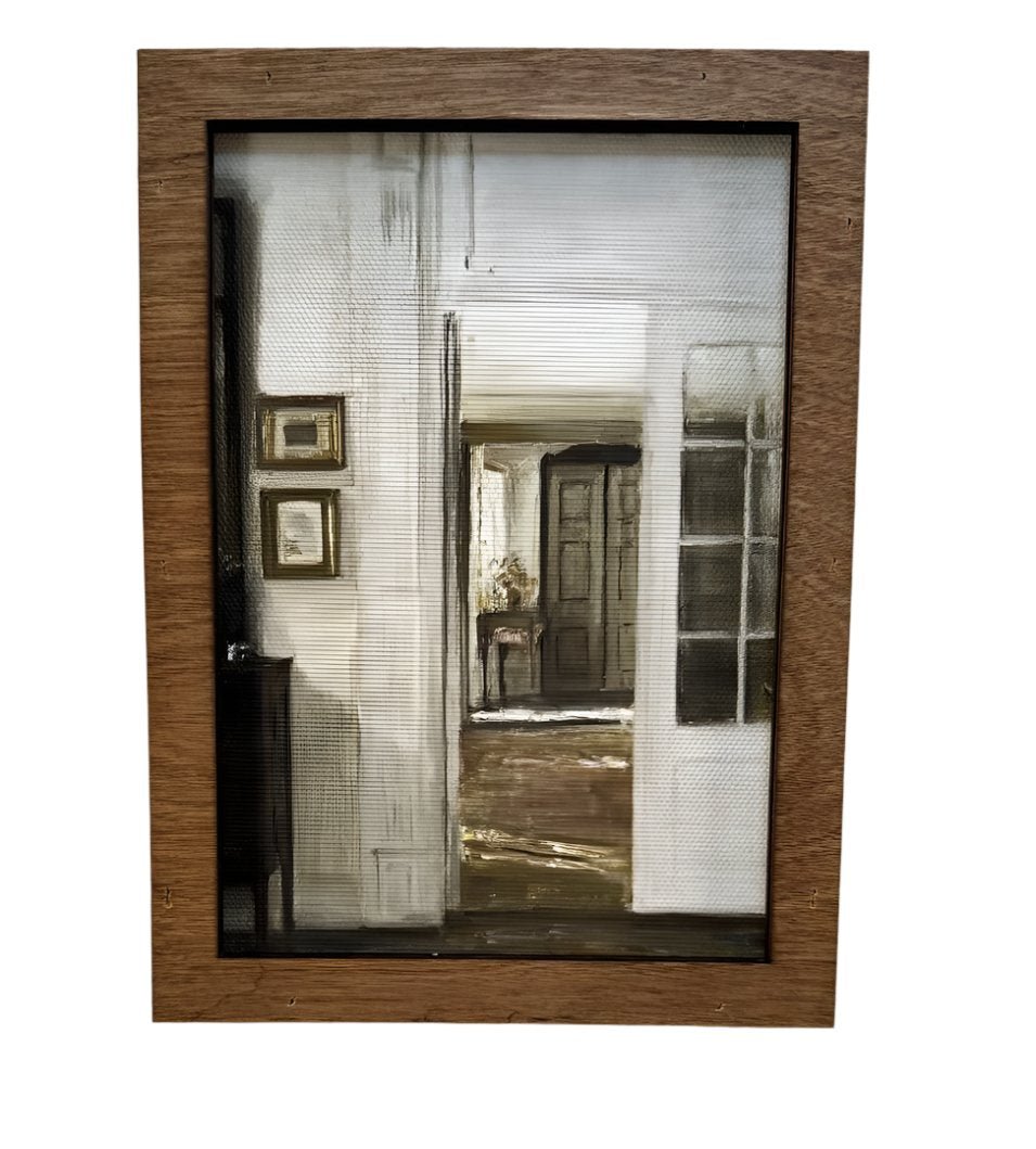 Handcrafted 7.5" Canvas on Wood Vintage Home Framed Art - The Primitive Pineapple Collection