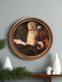 Handcrafted Retro 8" Canvas on Wood Christmas Classic Santa Claus Framed Art - The Primitive Pineapple Collection