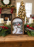 Handcrafted 8" Canvas on Wood Christmas Arch Top Christmas Tree Farm Barn Framed Art - The Primitive Pineapple Collection
