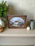 Handcrafted 7.5" Canvas on Wood Colonial Farmhouse Framed Art - The Primitive Pineapple Collection