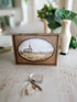 Handcrafted 7.5" Canvas on Wood Colonial Church on Prairie Framed Art - The Primitive Pineapple Collection