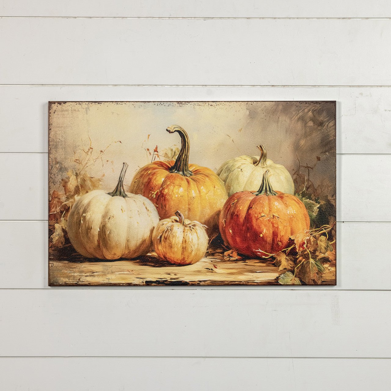Ragon House Halloween Bountiful Pumpkins Metal Sign (28" x 18") - RH239751 - The Primitive Pineapple Collection