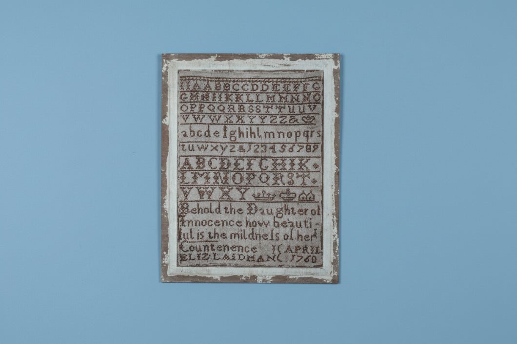 Primitive Colonial Ragon House 20" Vintage Inspired Sampler Print - The Primitive Pineapple Collection