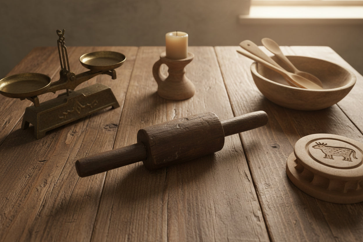 Primitive Vintage Distressed Wood Rolling Pins