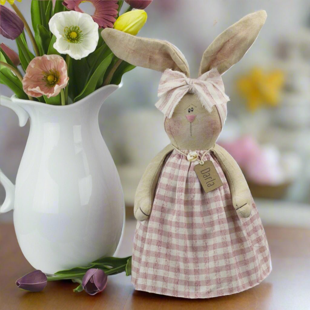 Primitive Spring Easter Honey and Me Darla the Bunny 11" - The Primitive Pineapple Collection