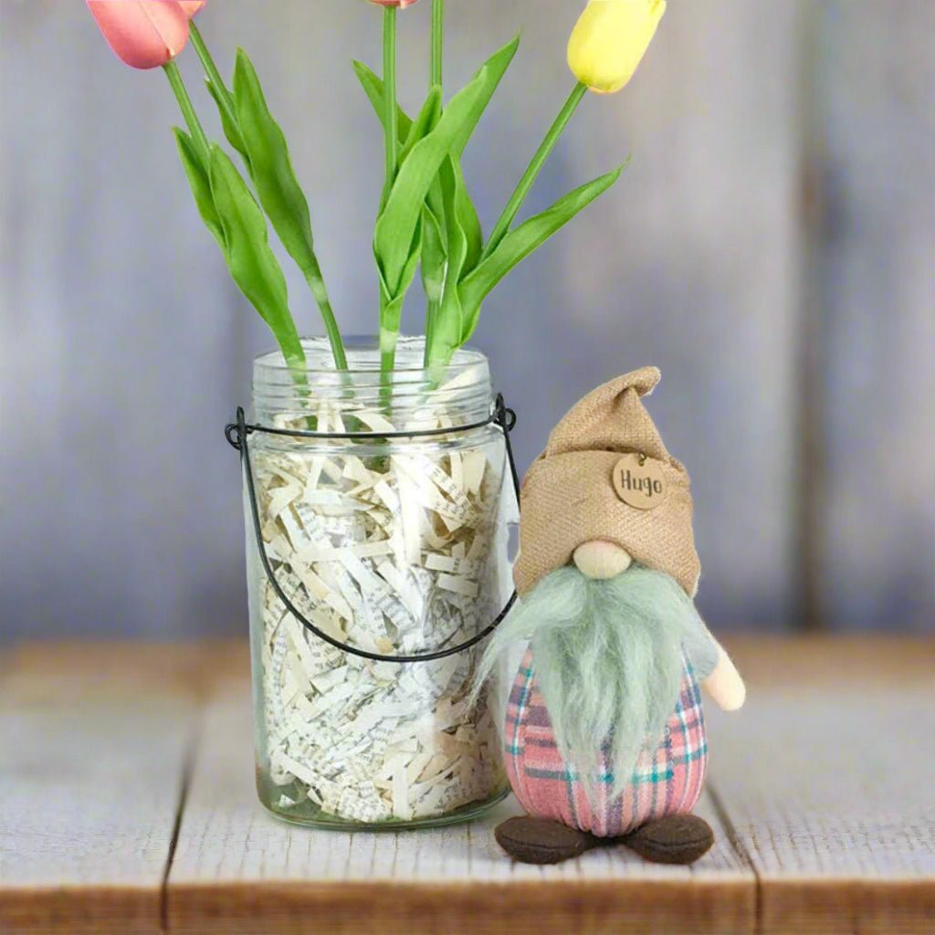 Honey and Me Easter Hugo the Spring Gnome 8" - The Primitive Pineapple Collection