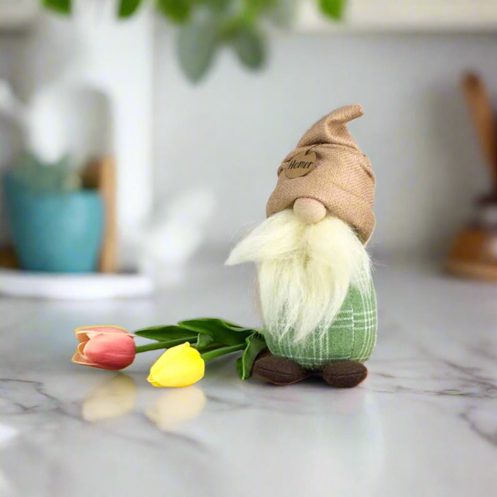 Honey and Me Easter Homer the Spring Gnome 8" - The Primitive Pineapple Collection