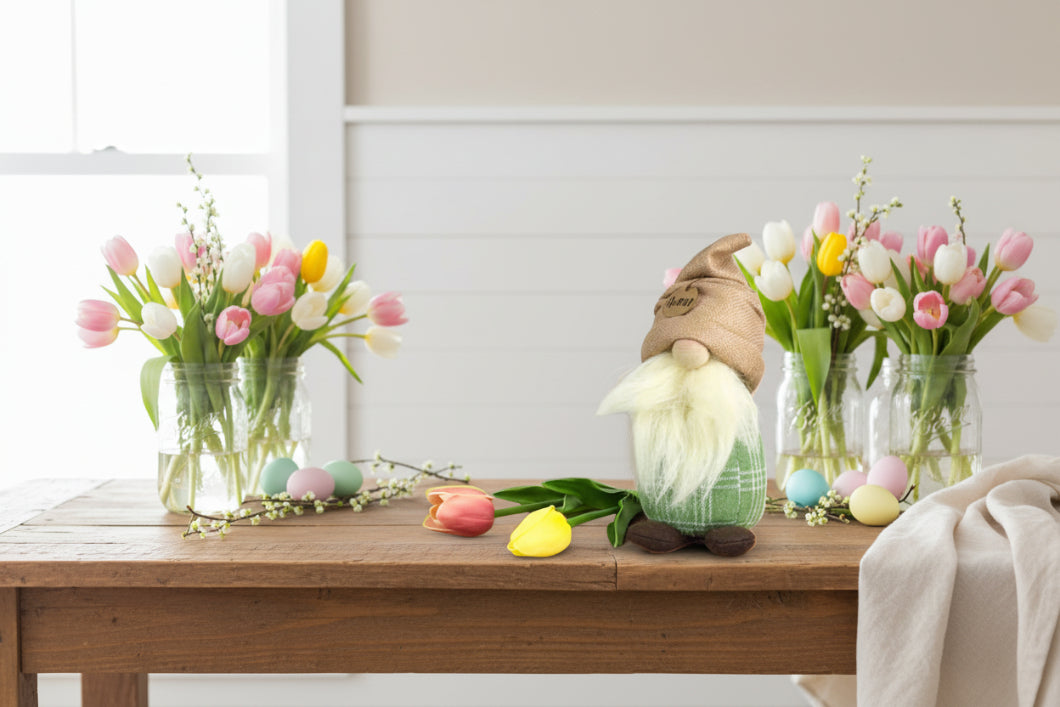 Honey and Me Easter Homer the Spring Gnome 8" - The Primitive Pineapple Collection