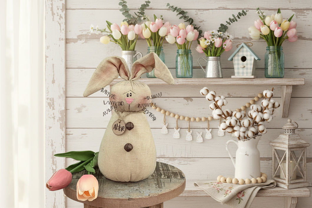 Primitive Easter Honey and Me Bunny Abbie the Bunny 6.5" - The Primitive Pineapple Collection