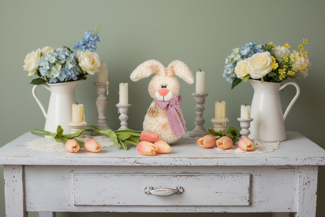 Honey and Me Spring Flip the Fuzzy Bunny S24120 - The Primitive Pineapple Collection