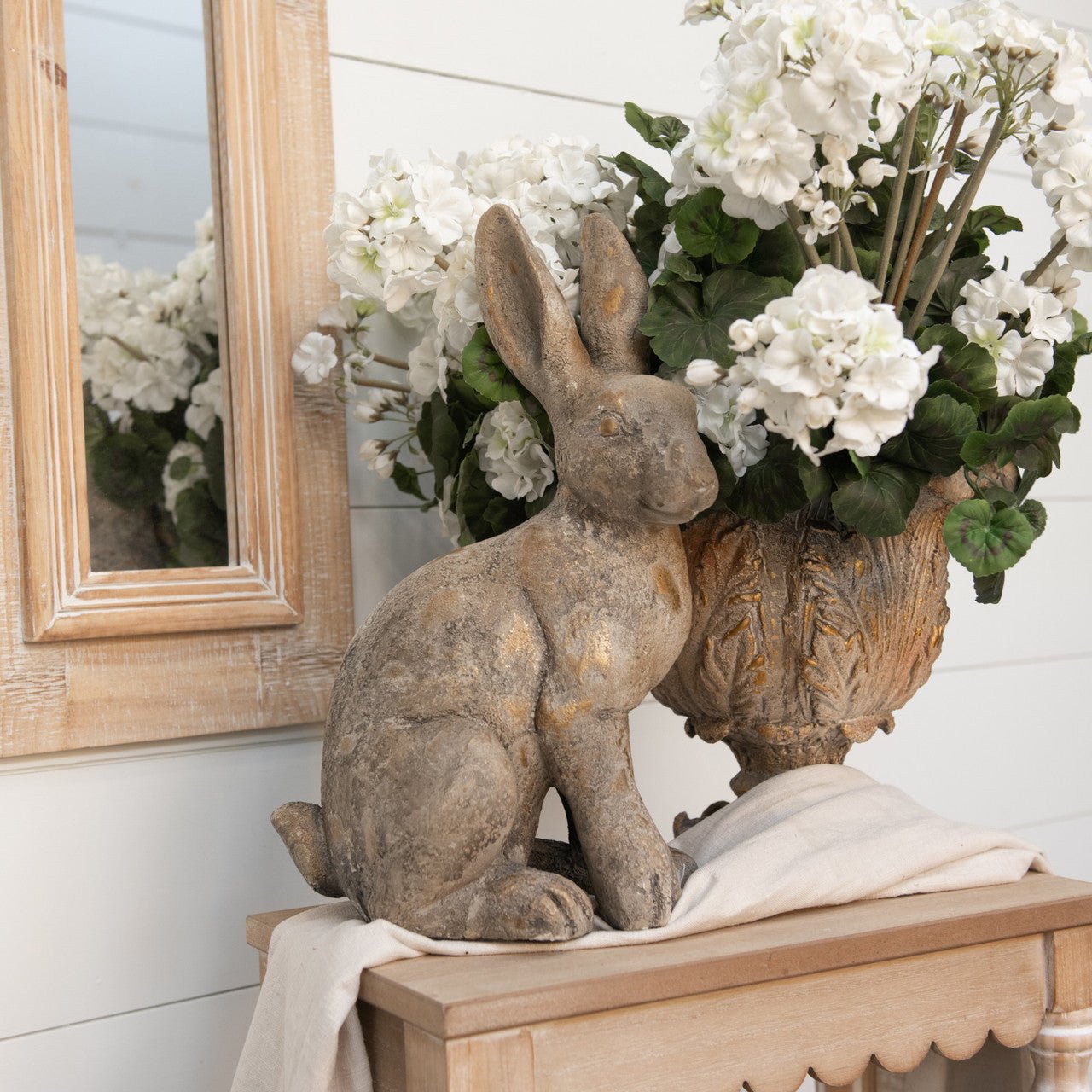 Ragon House Easter Spring 17" Aged Bunny Figurine SH222306 - The Primitive Pineapple Collection