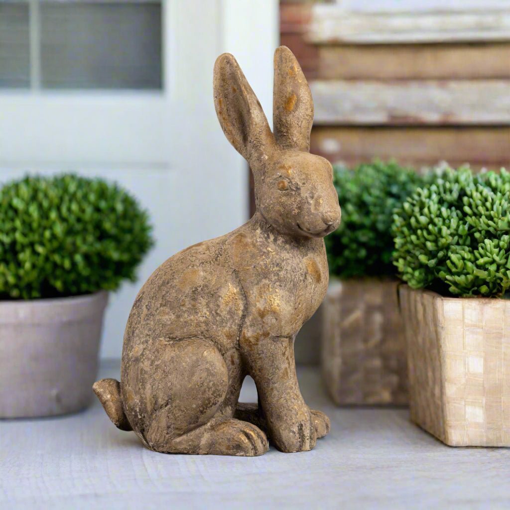 Ragon House Easter Spring 17" Aged Bunny Figurine SH222306 - The Primitive Pineapple Collection