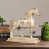 Primitive Ragon House Vintage Look 14" Textured Horse on Stand Statue - The Primitive Pineapple Collection