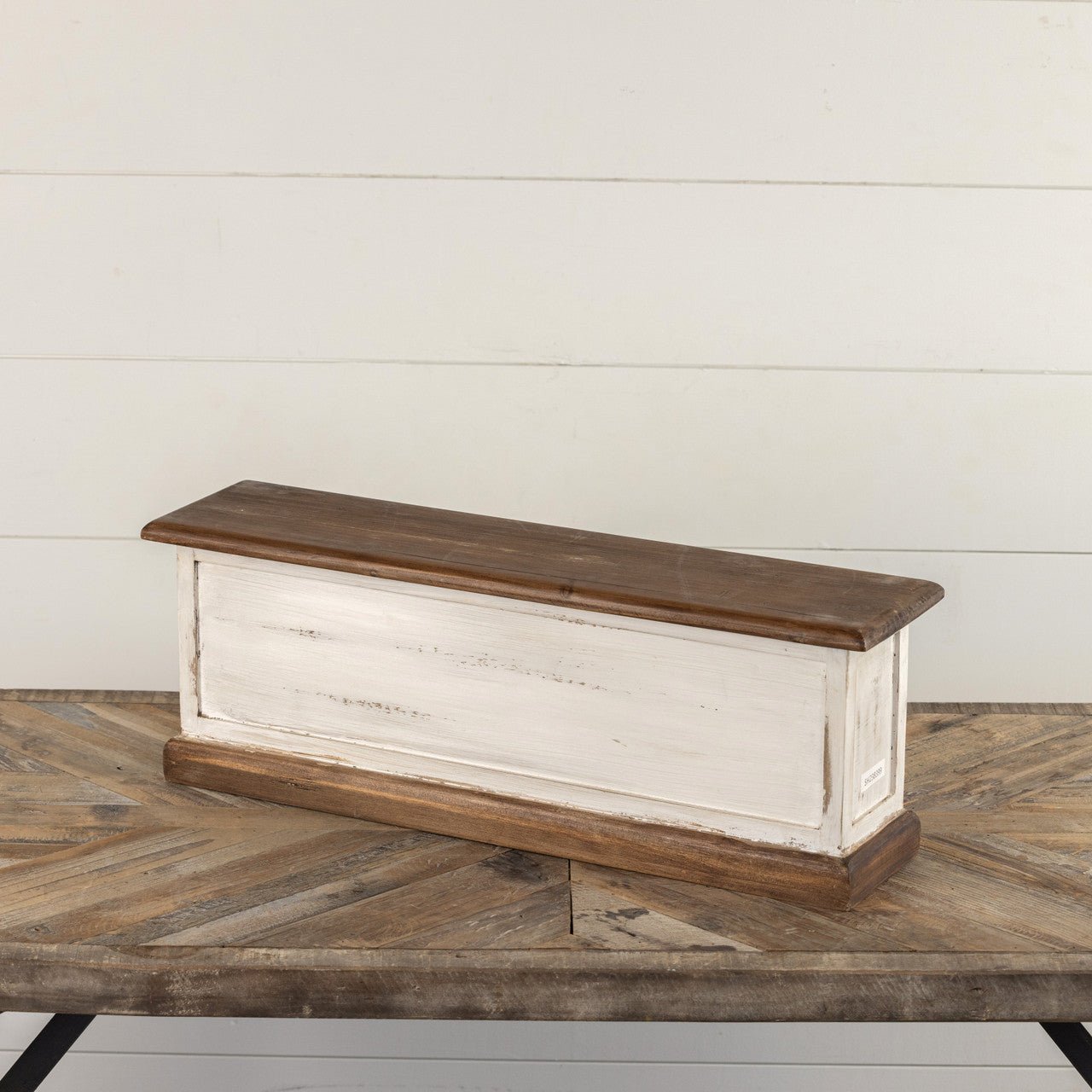 Ragon House Two-Tone Wood Display Riser | Primitive Farmhouse Decor - The Primitive Pineapple Collection