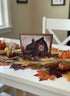 Primitive Handcrafted 5.5" Black Barn w/Quilt in Fall Block Shelf Sitter - The Primitive Pineapple Collection