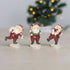 Primitive Christmas 3 pc Resin Jolly Santa Figurines - The Primitive Pineapple Collection