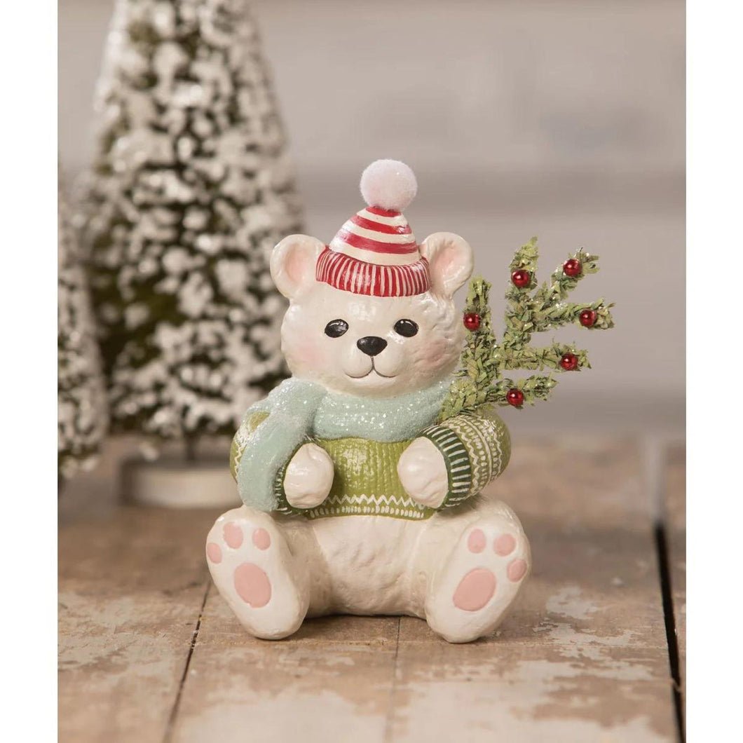 Bethany Lowe Beary Merry Christmas Bear TL0229 - The Primitive Pineapple Collection