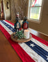 Primitive Vintage Look Extra Long American Flag Runner 96" - The Primitive Pineapple Collection