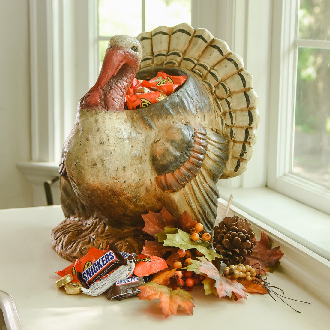 Halloween Fall Ragon House Collectable 16” Turkey Figurine Container