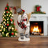 Ragon House 12.5” Vintage Looking Snowman w/ Broom and Plaid Scarf - The Primitive Pineapple Collection