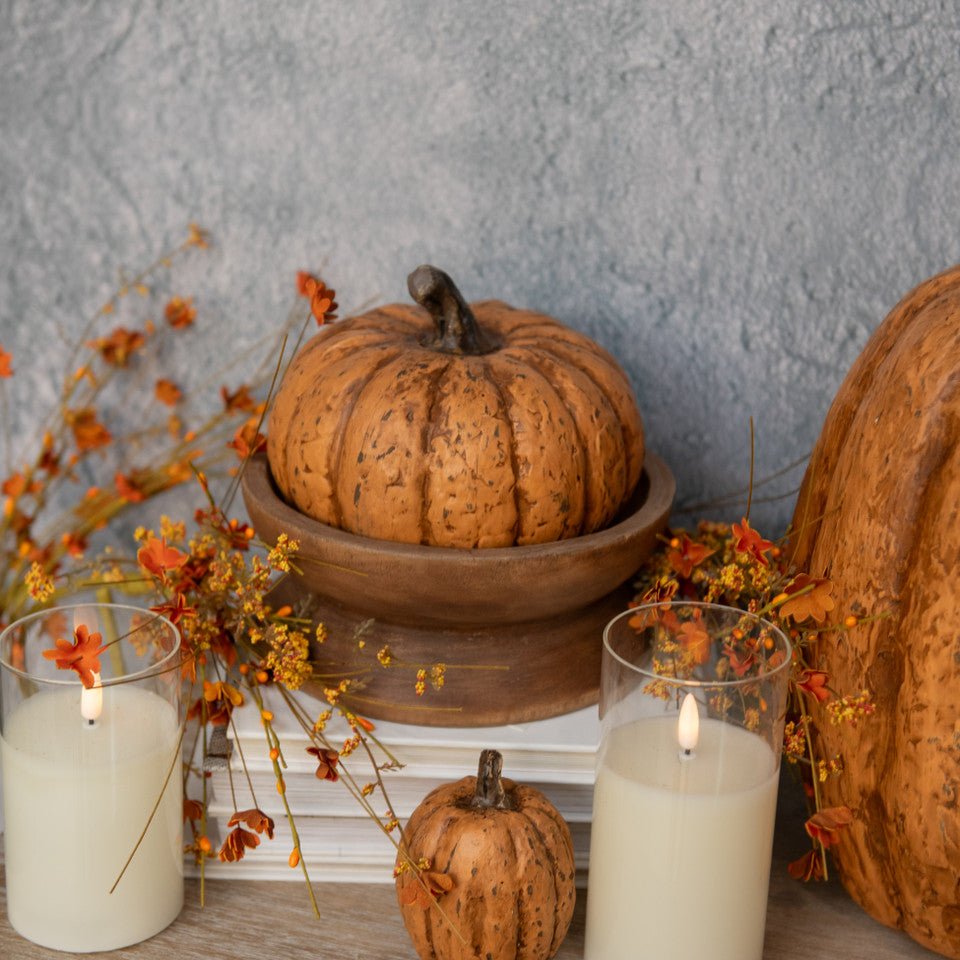 Ragon House Halloween Fall 5.75” Terracotta Short Pumpkin - The Primitive Pineapple Collection