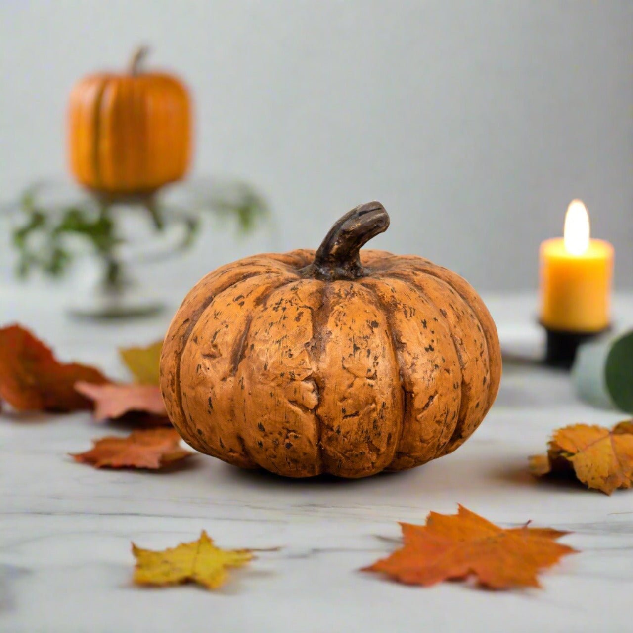 Ragon House Halloween Fall 5.75” Terracotta Short Pumpkin - The Primitive Pineapple Collection