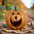 Halloween Ragon House Collectable 15” Terracotta Color Big Mouth Pumpkin Luminary - The Primitive Pineapple Collection
