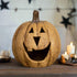 Halloween Ragon House Collectable 11” Beige Big Mouth Pumpkin Luminary - The Primitive Pineapple Collection