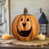 Halloween Ragon House Collectable 11” Terracotta Color Big Mouth Pumpkin Luminary - The Primitive Pineapple Collection